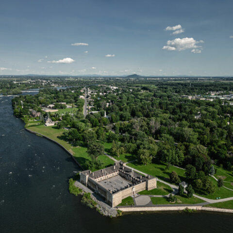 Vu aerienne du fort de chambly.